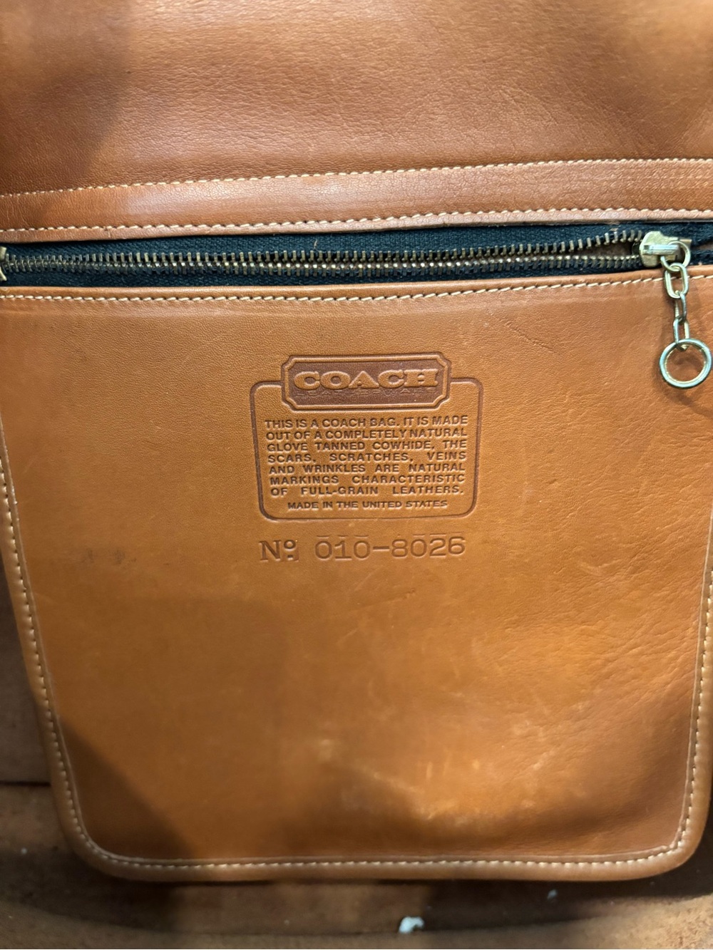 Vintage Coach Lexington British Tan Briefcase Messenger Bag Brass Hardware - Picture 9 of 9